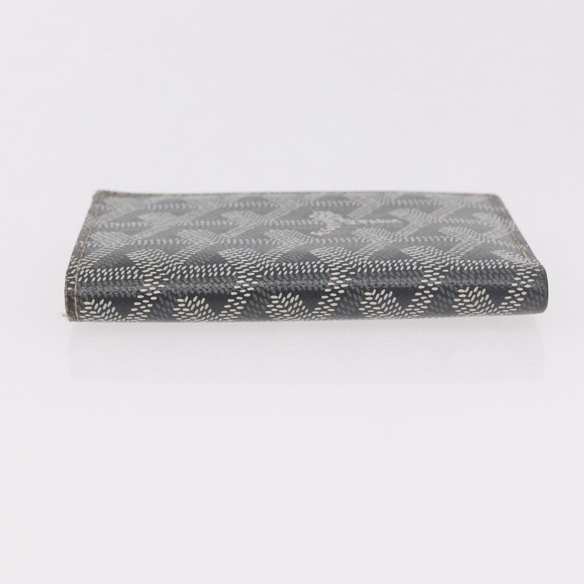 GOYARD Herringbone Card Case PVC Gray Auth bs35715V