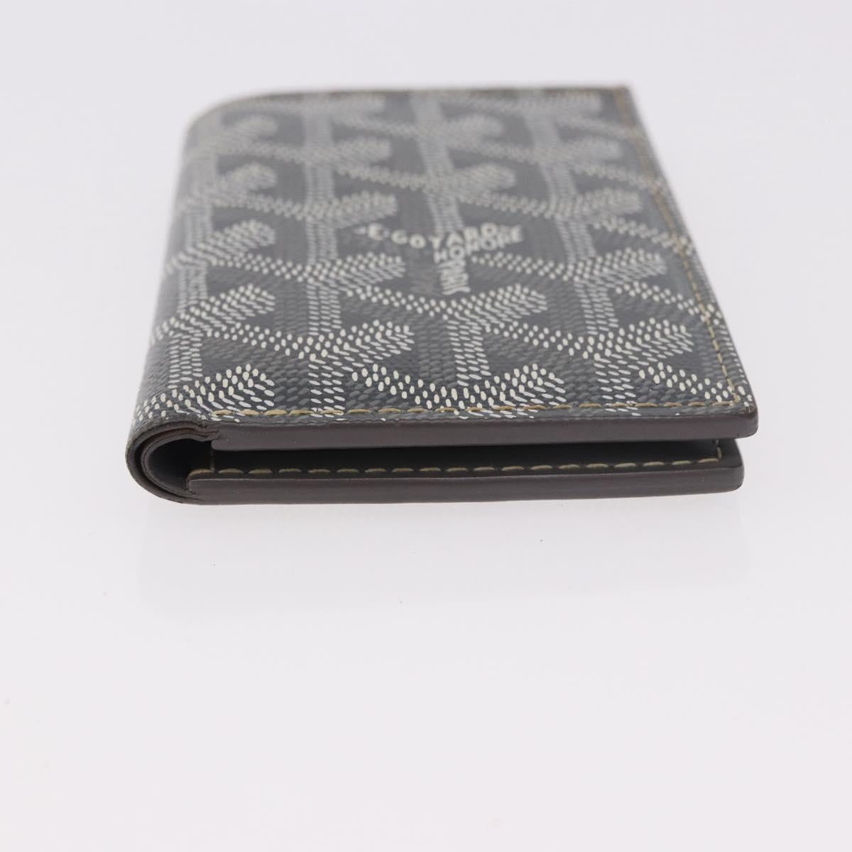 GOYARD Herringbone Card Case PVC Gray Auth bs35715V