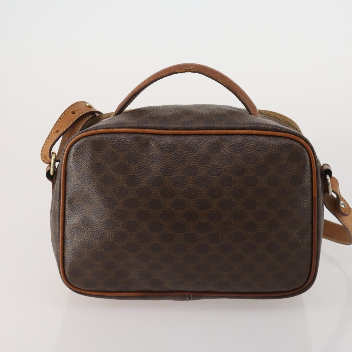CELINE Macadam Canvas Shoulder Bag PVC Leather 4 Set 2way Brown Auth bs35722
