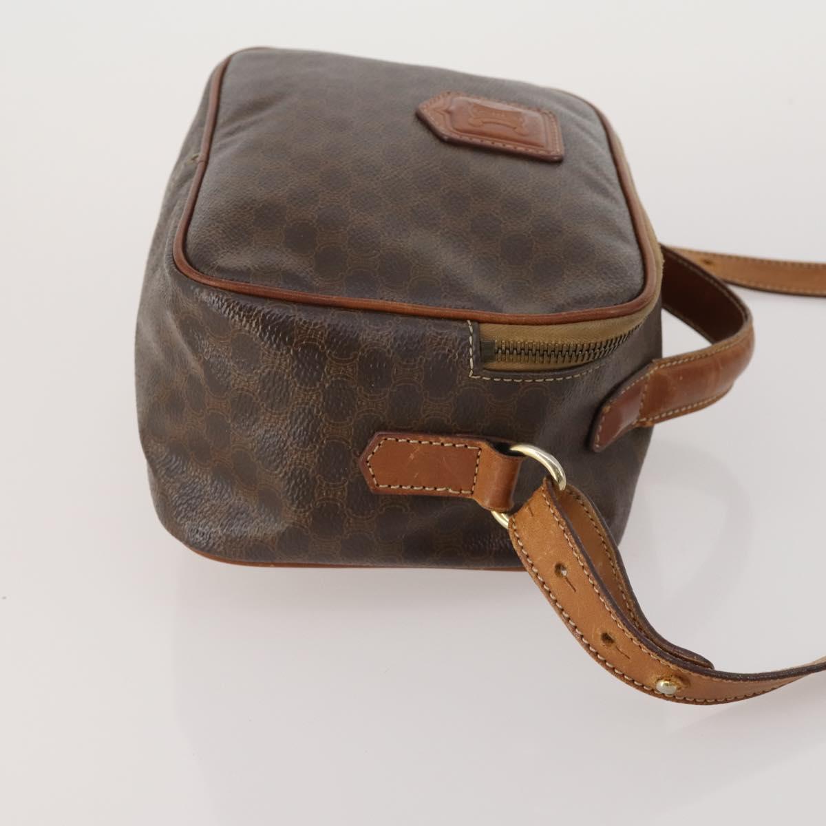 CELINE Macadam Canvas Shoulder Bag PVC Leather 4 Set 2way Brown Auth bs35722