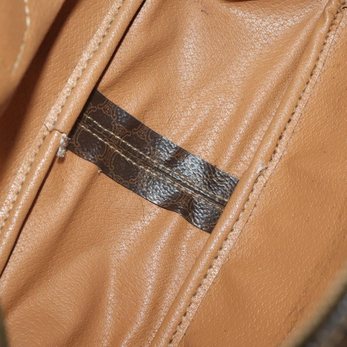 CELINE Macadam Canvas Shoulder Bag PVC Leather 4 Set 2way Brown Auth bs35722