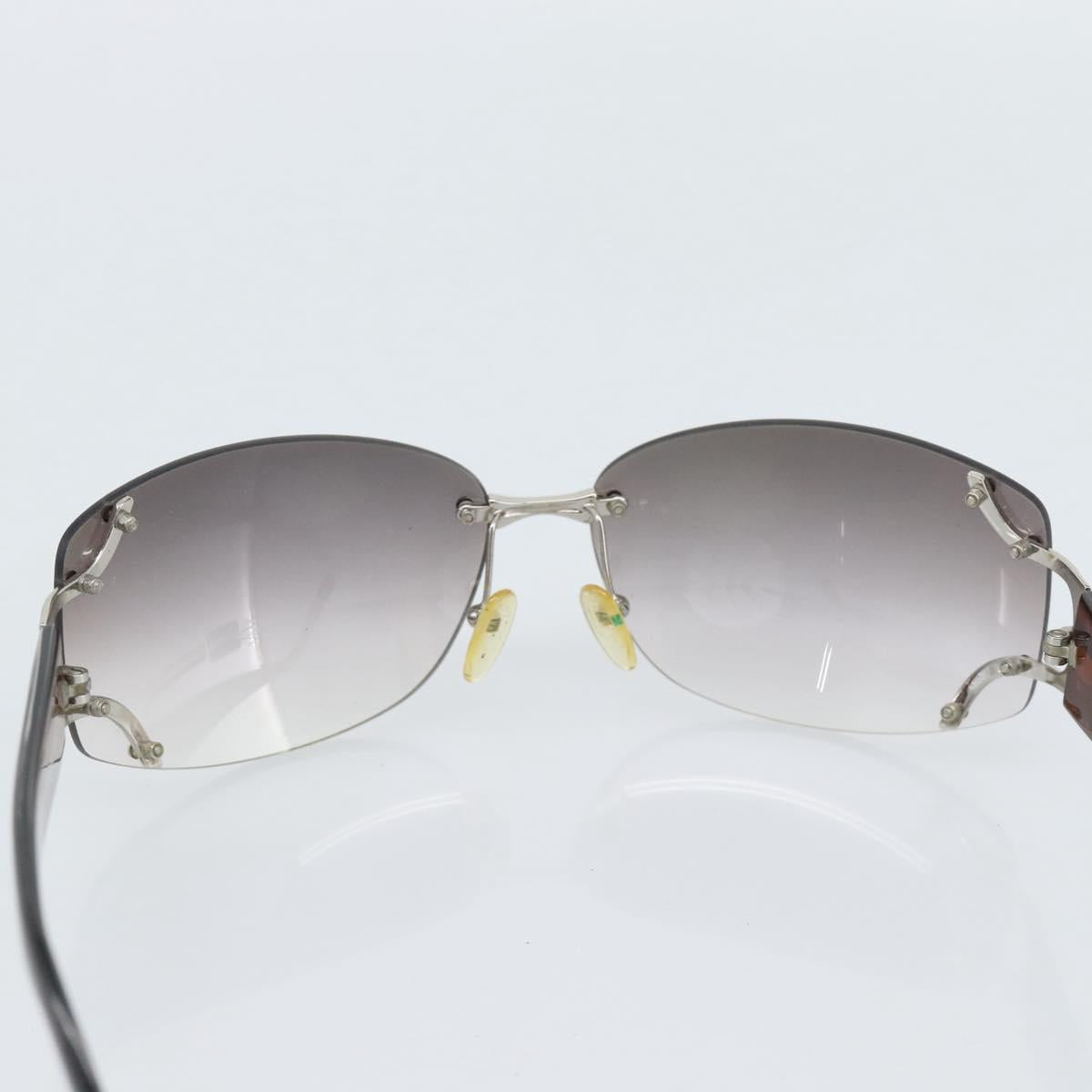 CELINE Rimless Sunglasses Plastic Gray Silver Auth bs35727V