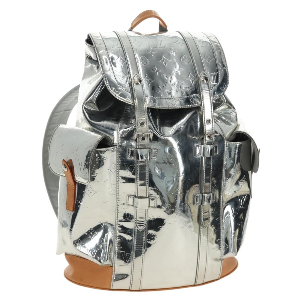 LOUIS VUITTON Monogram Miroir ChristopherPM Backpack Silver M58756 bs35728SAV
