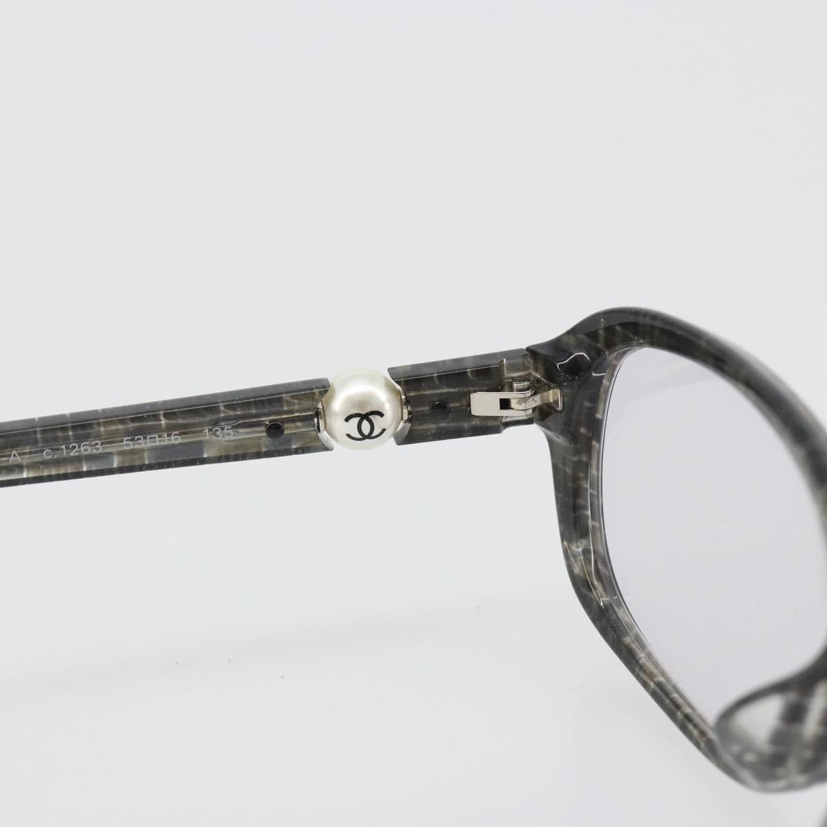 CHANEL Sunglasses plastic Brown CC Auth bs35741