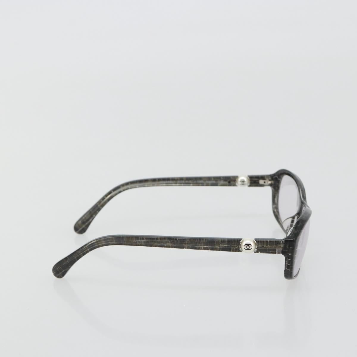 CHANEL Sunglasses plastic Brown CC Auth bs35741