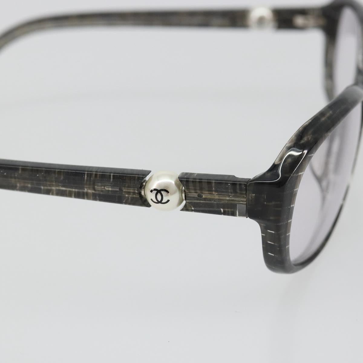 CHANEL Sunglasses plastic Brown CC Auth bs35741