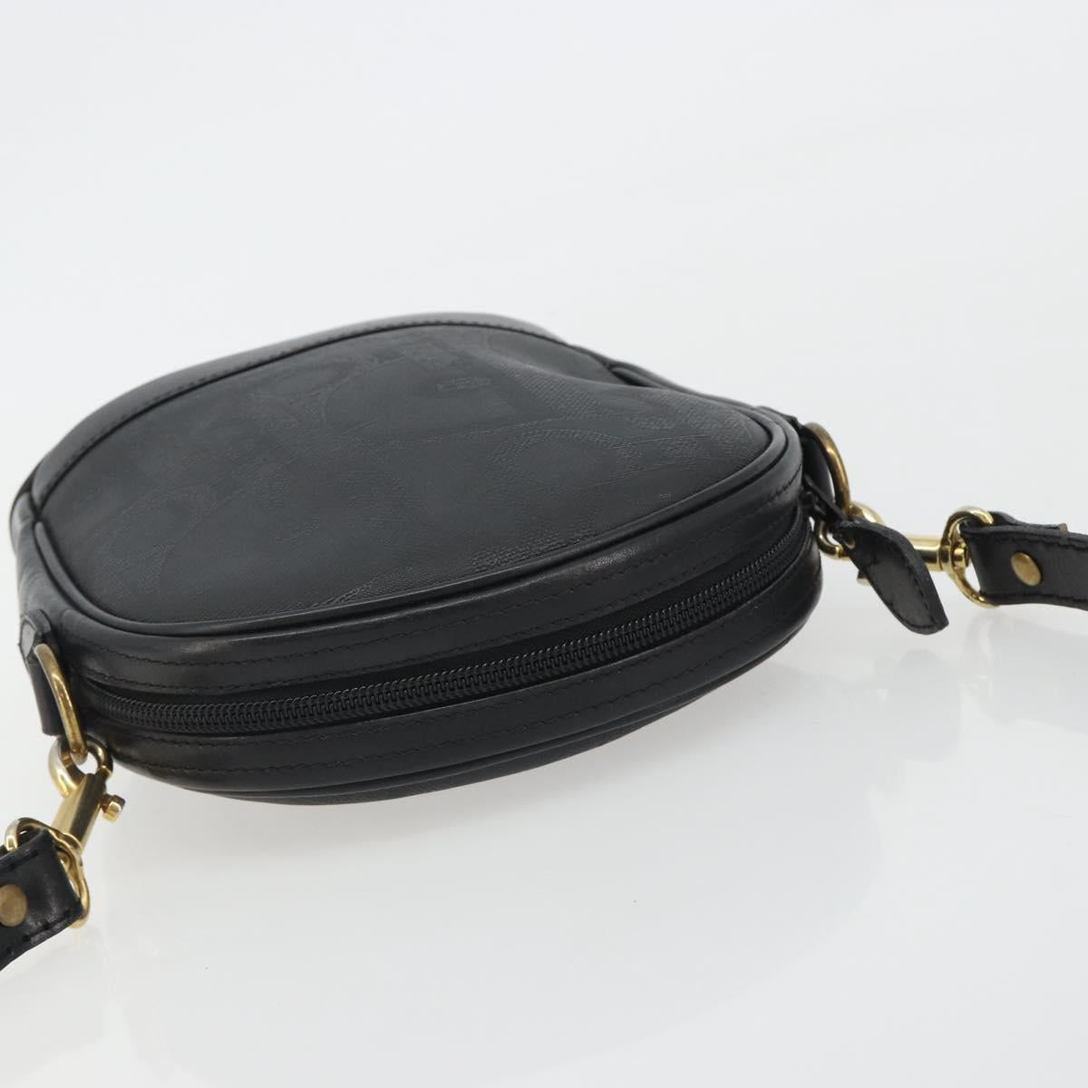 Christian Dior Trotter Shoulder Bag Black Gold Auth bs35747