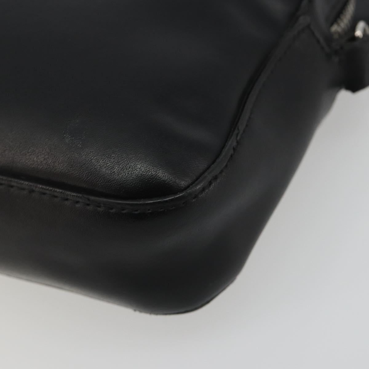 FENDI Zucca Shoulder Bag PVC Leather Black Silver 7M0286 Auth bs35750