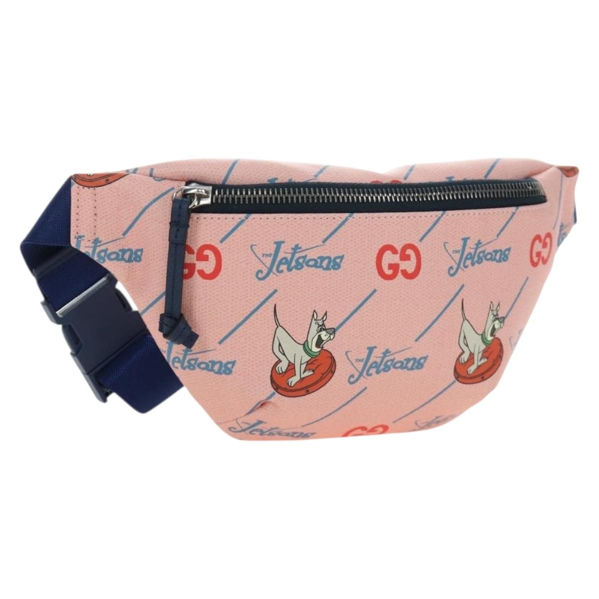 GUCCI x Jetson Waist bag PVC Pink 502095 Auth bs35751M