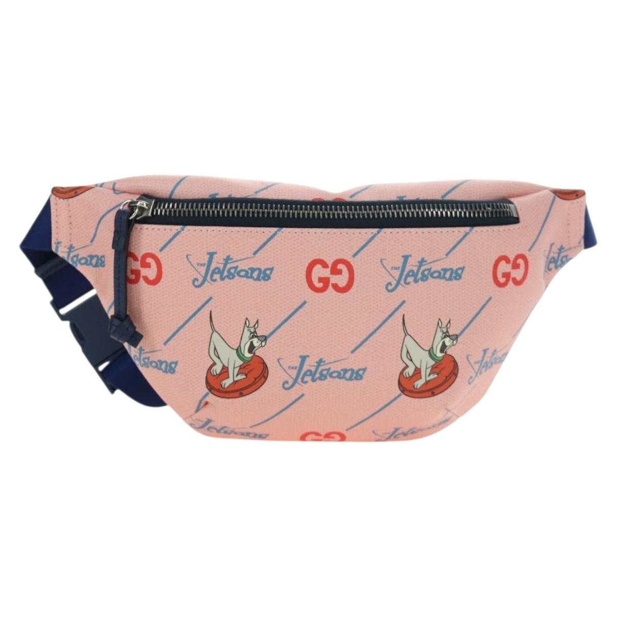 GUCCI x Jetson Waist bag PVC Pink 502095 Auth bs35751M