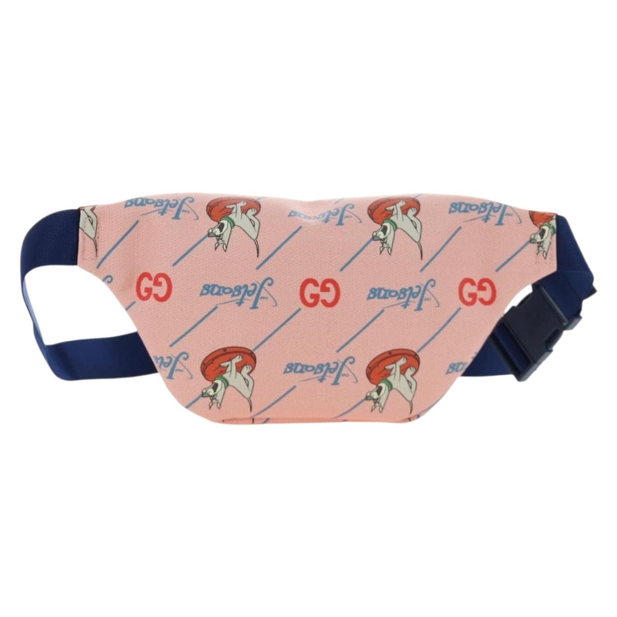 GUCCI x Jetson Waist bag PVC Pink 502095 Auth bs35751M