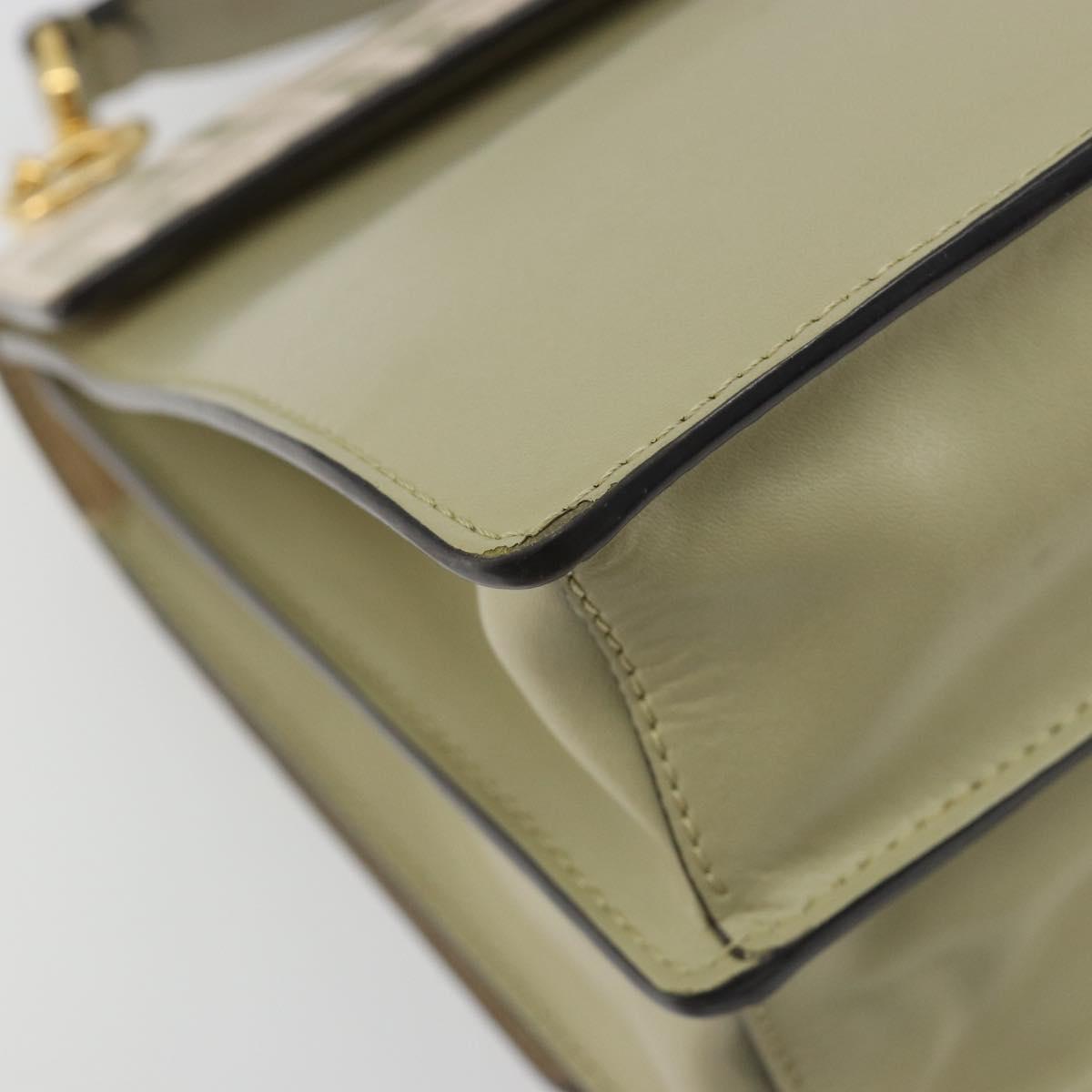 FENDI Zucca Shoulder Bag Ivory Gold 8BT283 Auth bs35756A