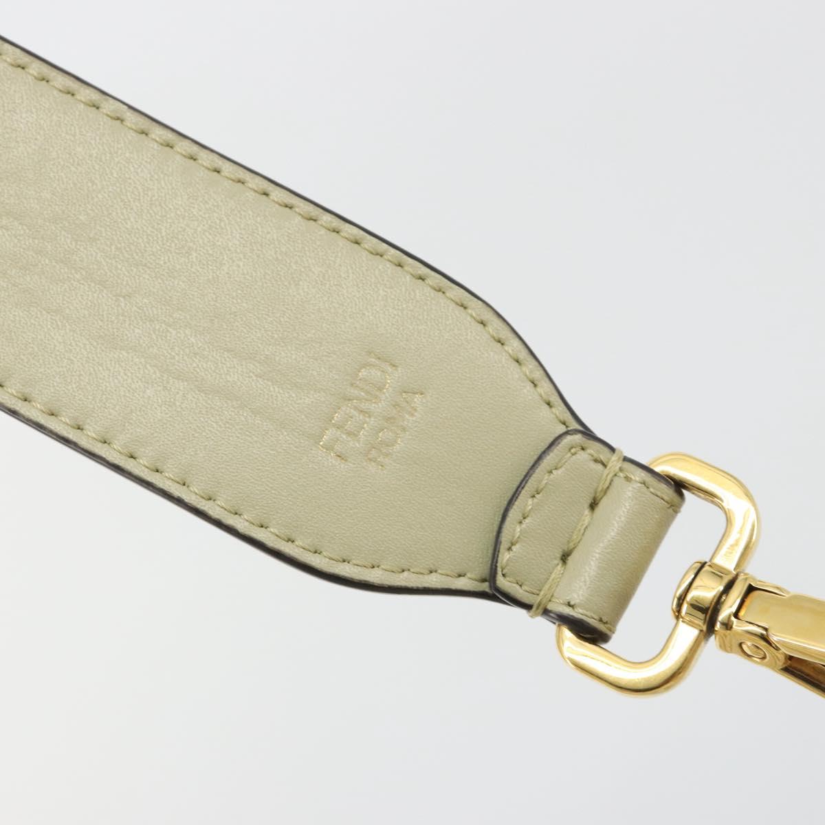 FENDI Zucca Shoulder Bag Ivory Gold 8BT283 Auth bs35756A