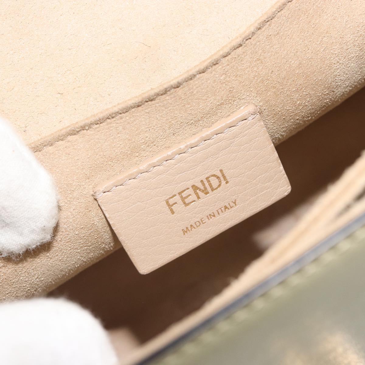 FENDI Zucca Shoulder Bag Ivory Gold 8BT283 Auth bs35756A