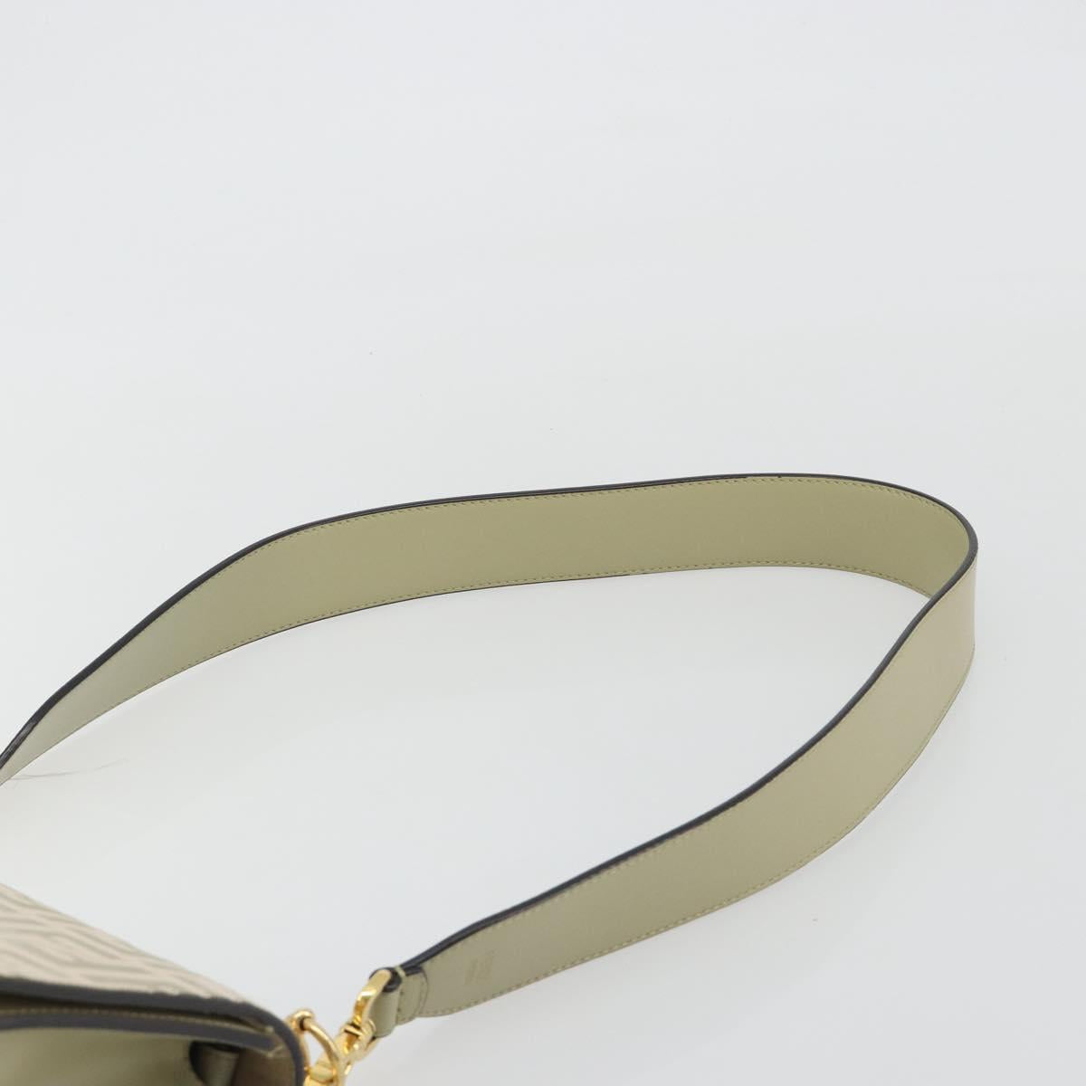 FENDI Zucca Shoulder Bag Ivory Gold 8BT283 Auth bs35756A