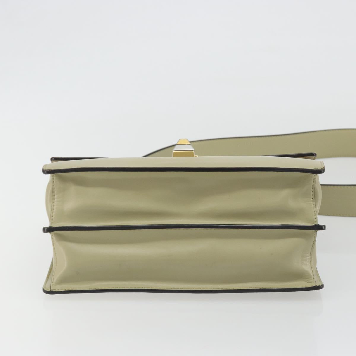 FENDI Zucca Shoulder Bag Ivory Gold 8BT283 Auth bs35756A
