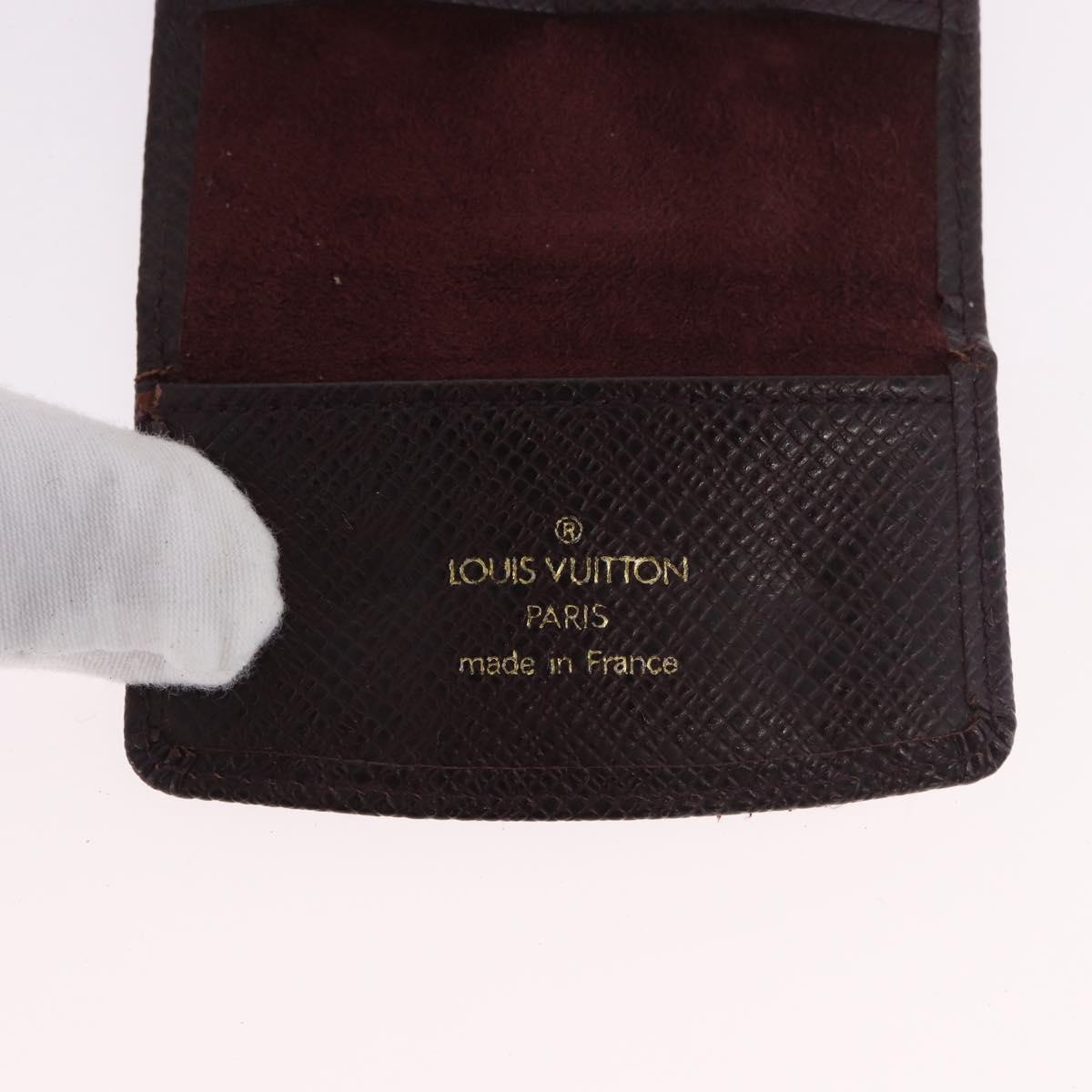LOUIS VUITTON Taiga Buton de Manchette Cuffs Ardoise Silver M30566 Auth bs35759