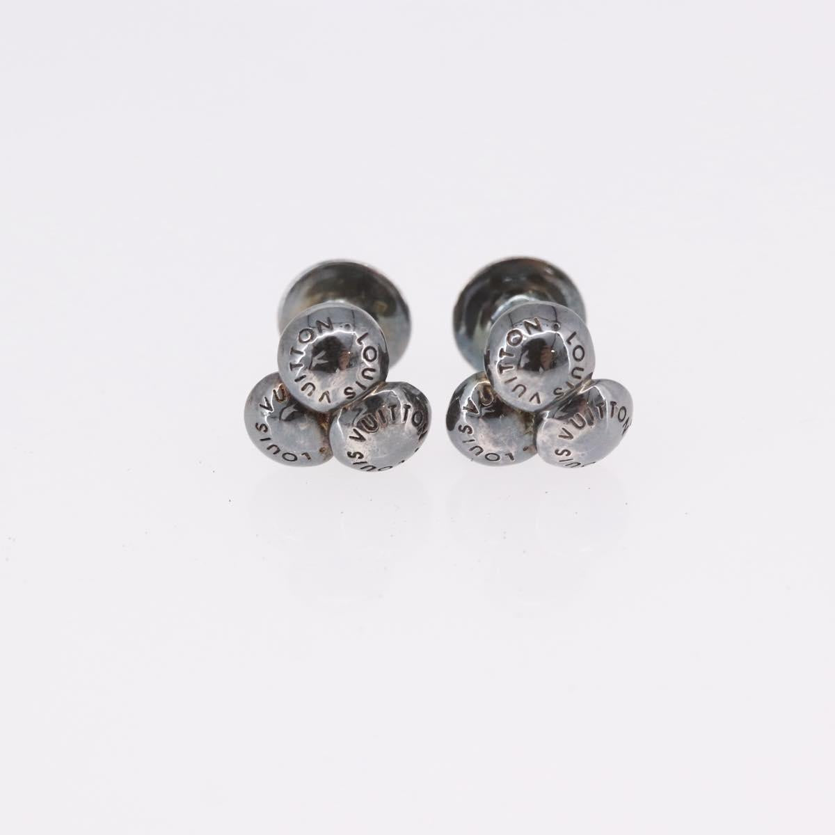 LOUIS VUITTON Taiga Buton de Manchette Cuffs Ardoise Silver M30566 Auth bs35759