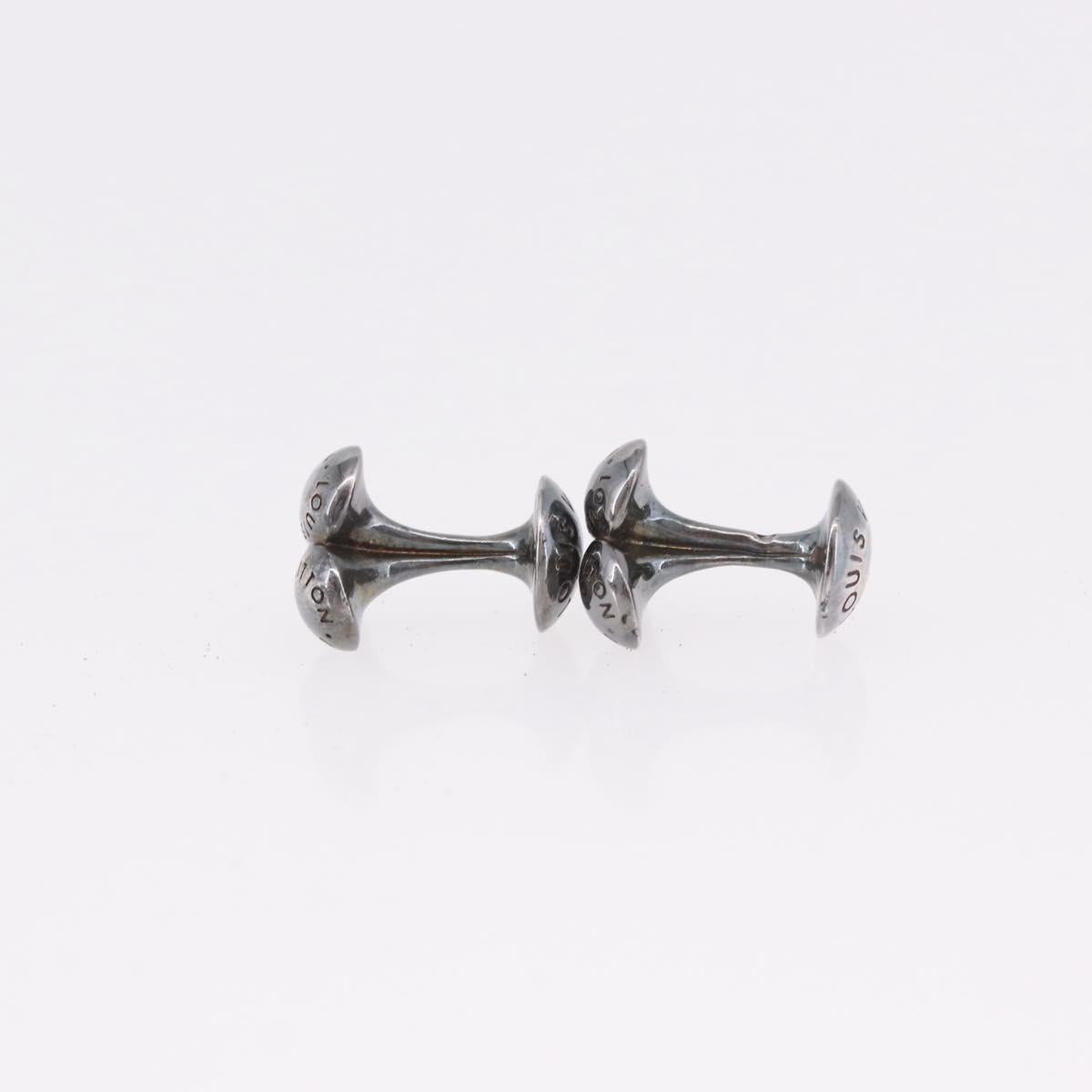 LOUIS VUITTON Taiga Buton de Manchette Cuffs Ardoise Silver M30566 Auth bs35759