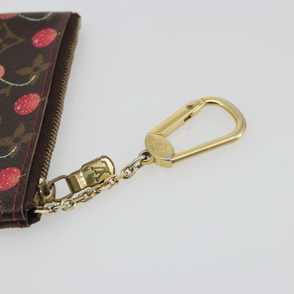 LOUIS VUITTON Monogram Cherry Pochette Cles Coin Purse M95042 LV Auth bs35761