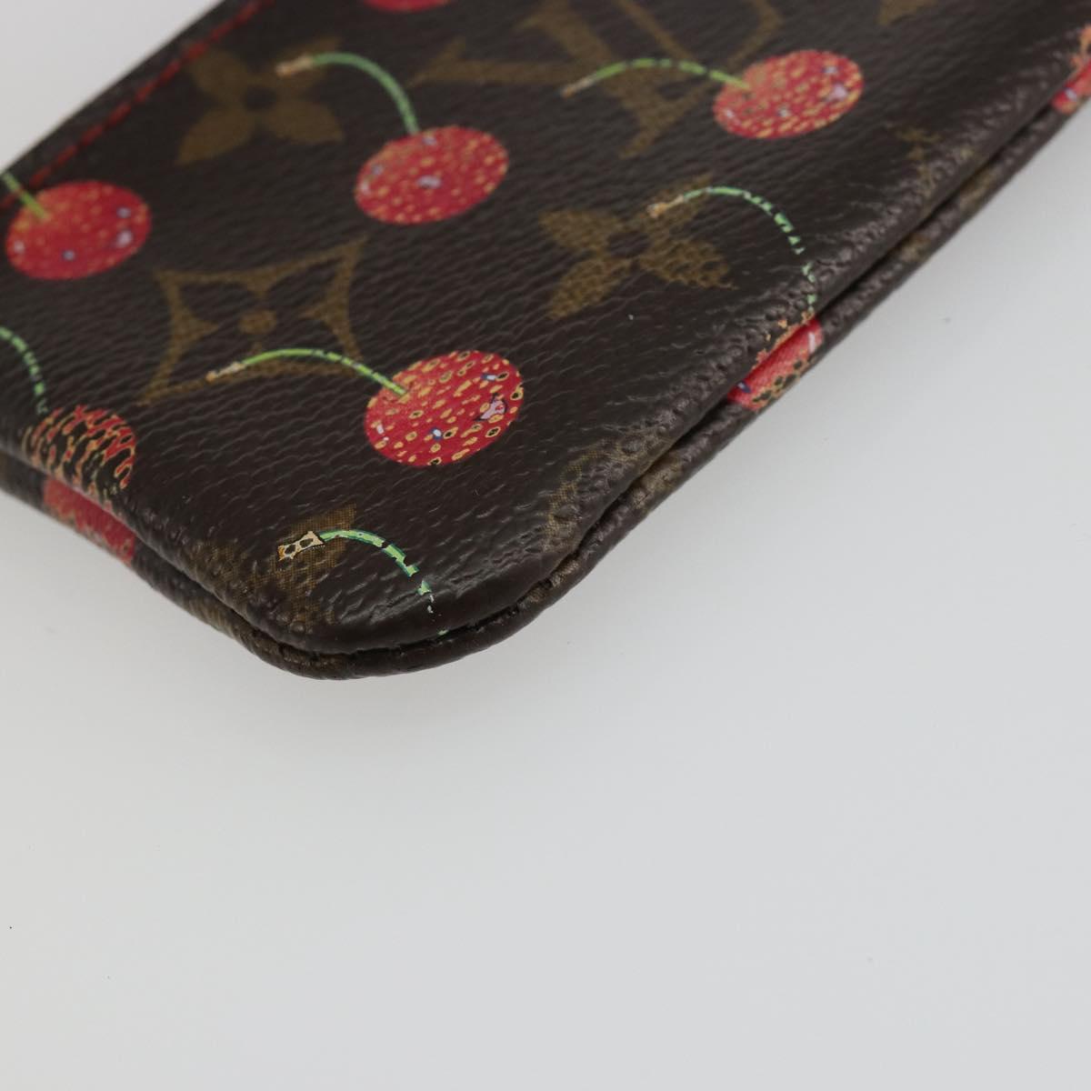 LOUIS VUITTON Monogram Cherry Pochette Cles Coin Purse M95042 LV Auth bs35761