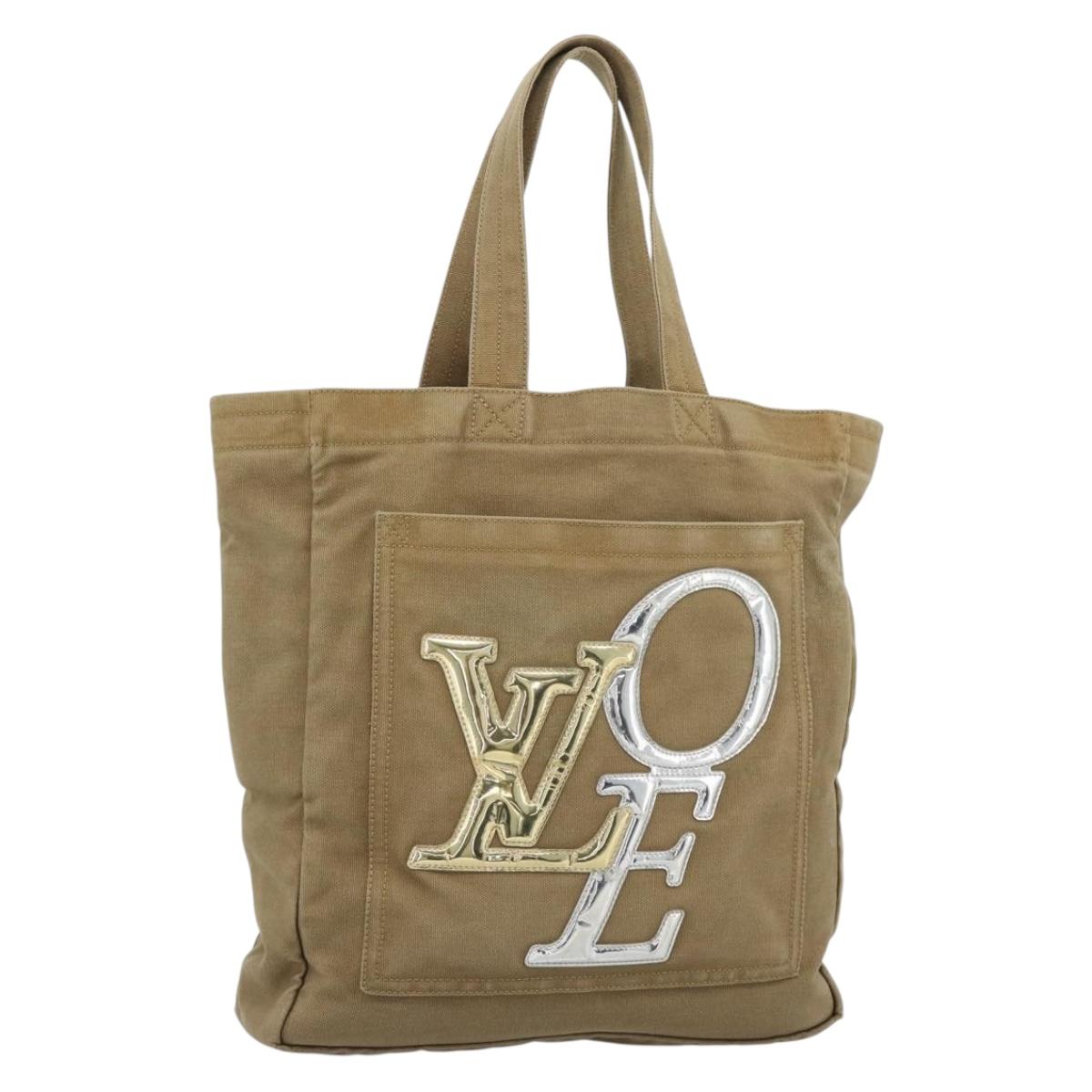 LOUIS VUITTON That's Love MM Tote Bag Canvas Brown M95466 LV Auth bs35762A