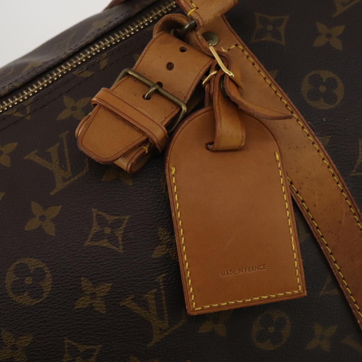 LOUIS VUITTON Monogram Keepall 55 Boston Bag M41424 LV Auth bs35764