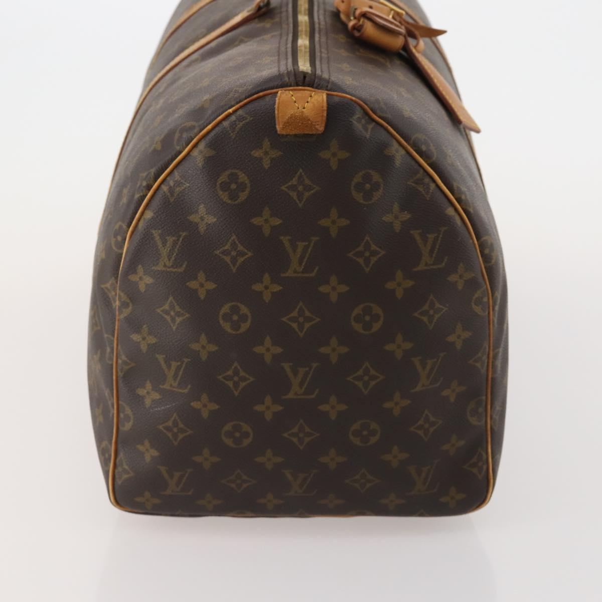 LOUIS VUITTON Monogram Keepall 55 Boston Bag M41424 LV Auth bs35764