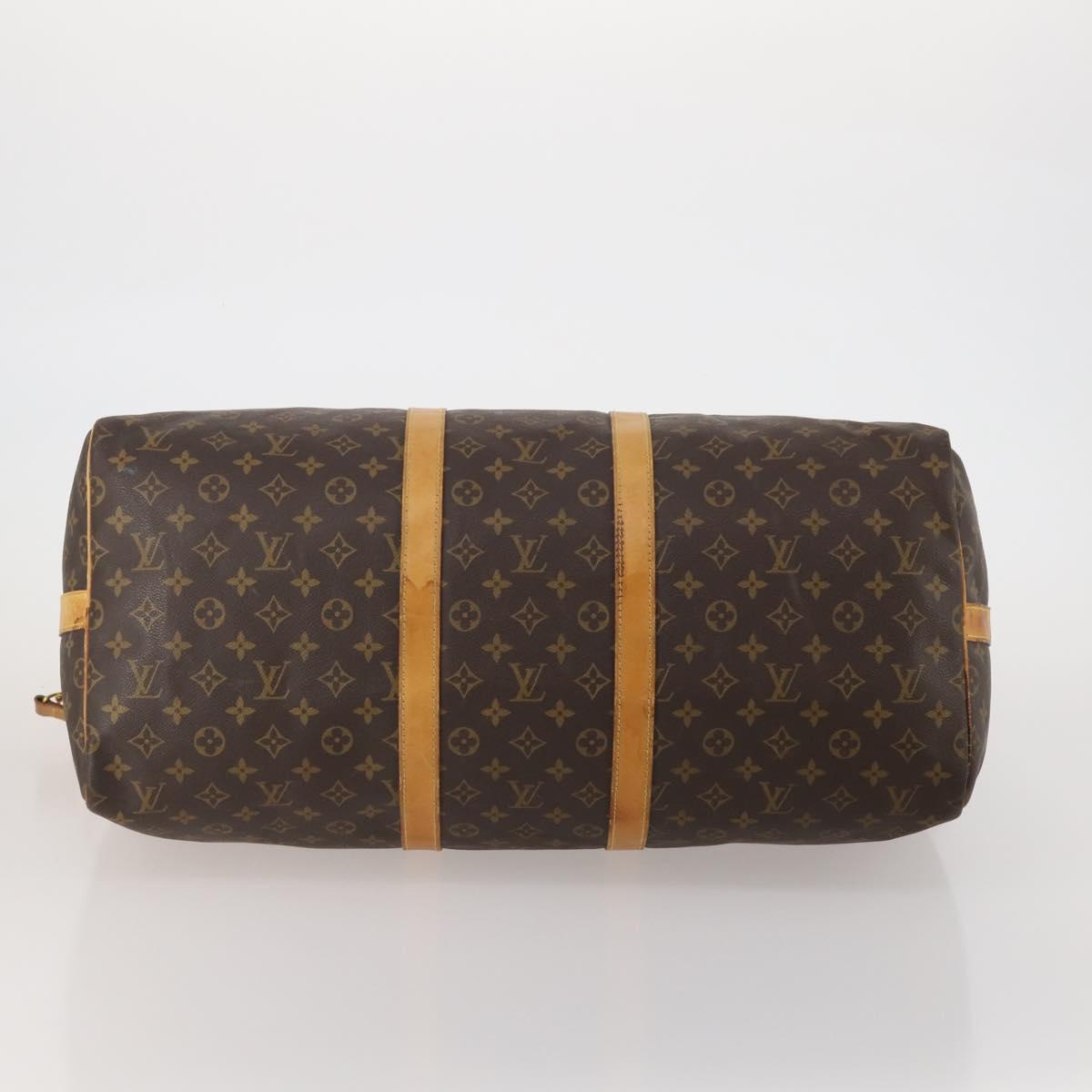LOUIS VUITTON Monogram Keepall Bandouliere 55 Boston Bag M41414 LV Auth bs35765