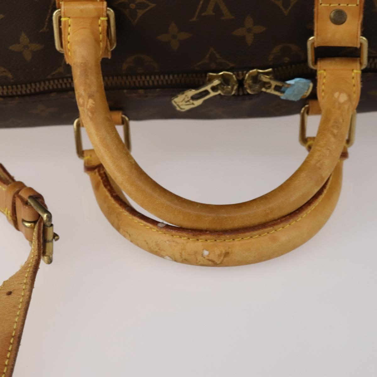 LOUIS VUITTON Monogram Keepall Bandouliere 55 Boston Bag M41414 LV Auth bs35765