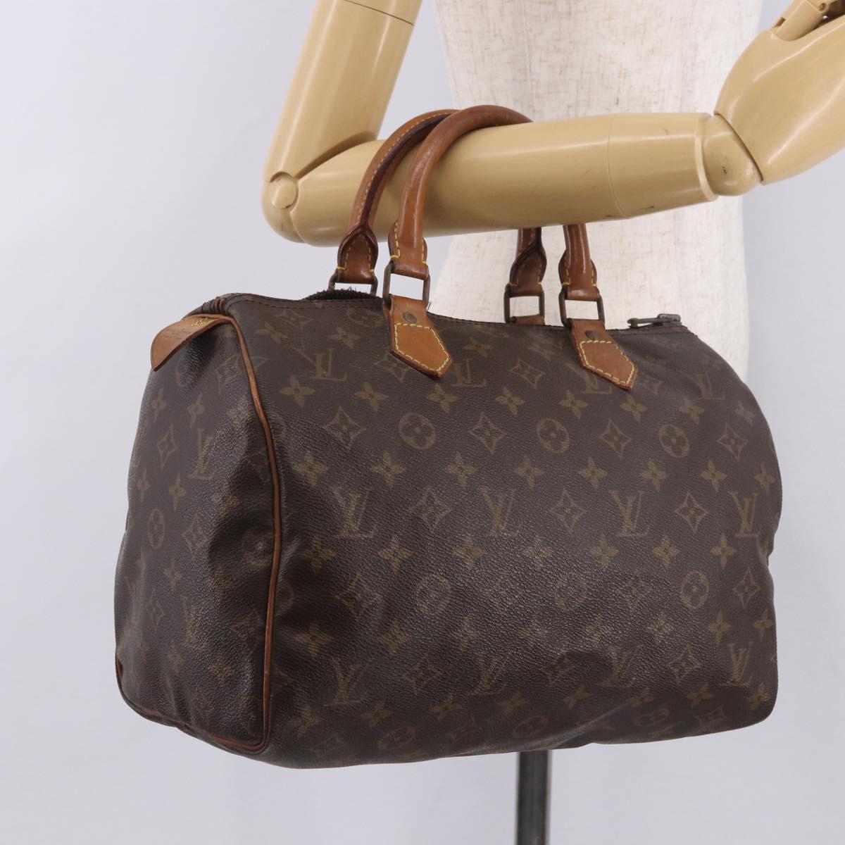 LOUIS VUITTON Monogram Speedy 30 Hand Bag M41526 LV Auth bs35766