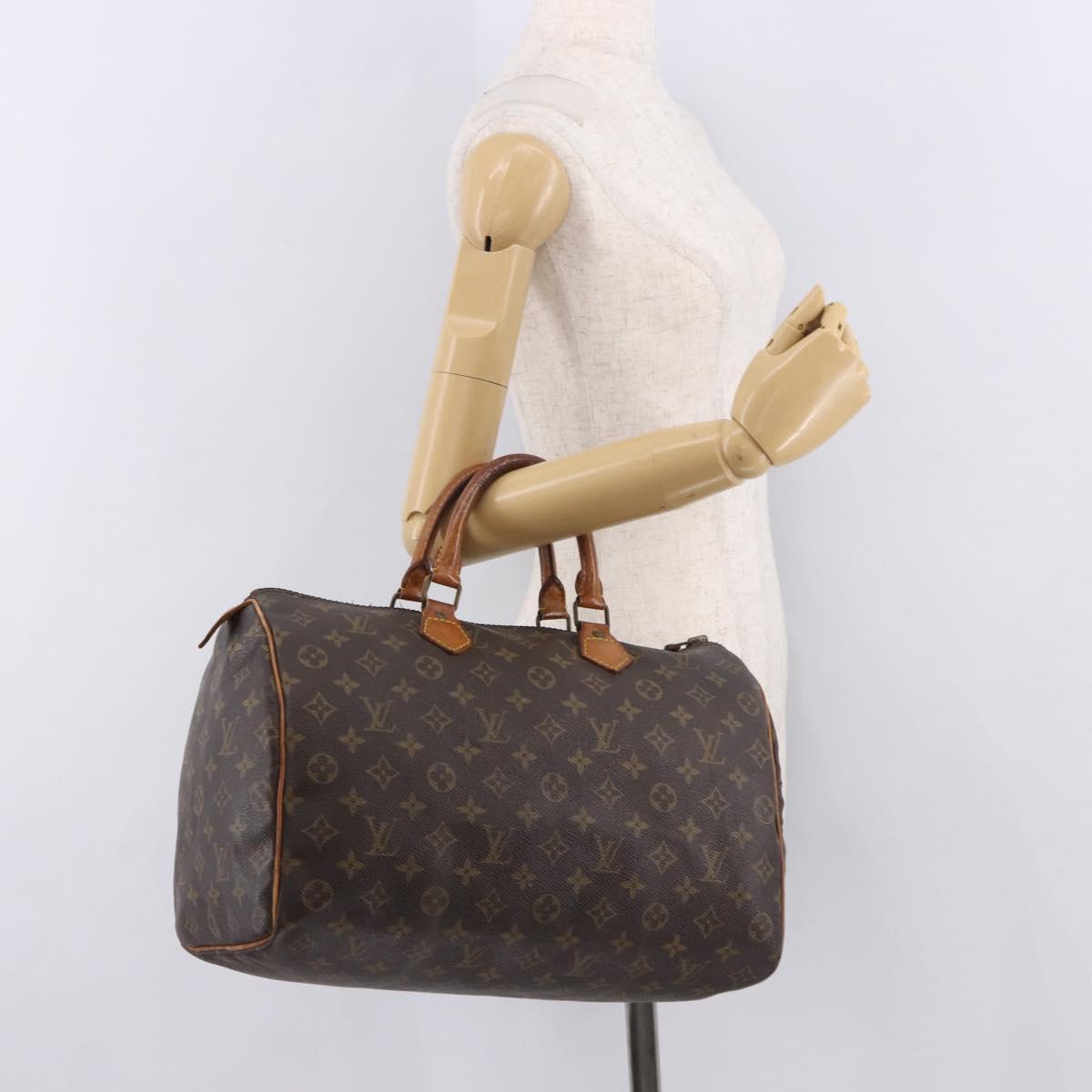 LOUIS VUITTON Monogram Speedy 35 Hand Bag M41524 LV Auth bs35768