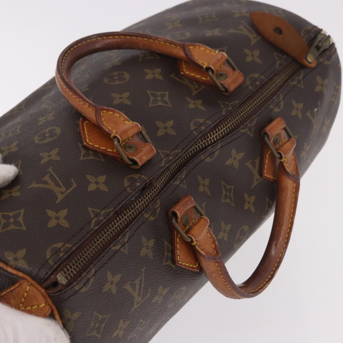 LOUIS VUITTON Monogram Speedy 35 Hand Bag M41524 LV Auth bs35768