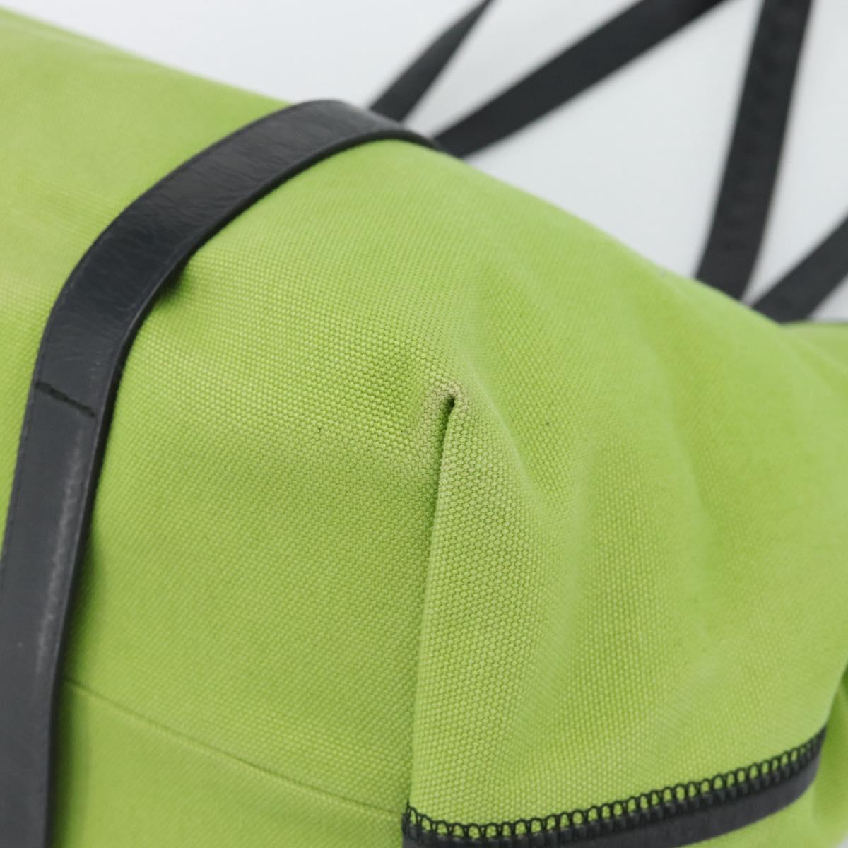 BOTTEGA VENETA Tote Bag Canvas Green Black 256763 Auth bs35773