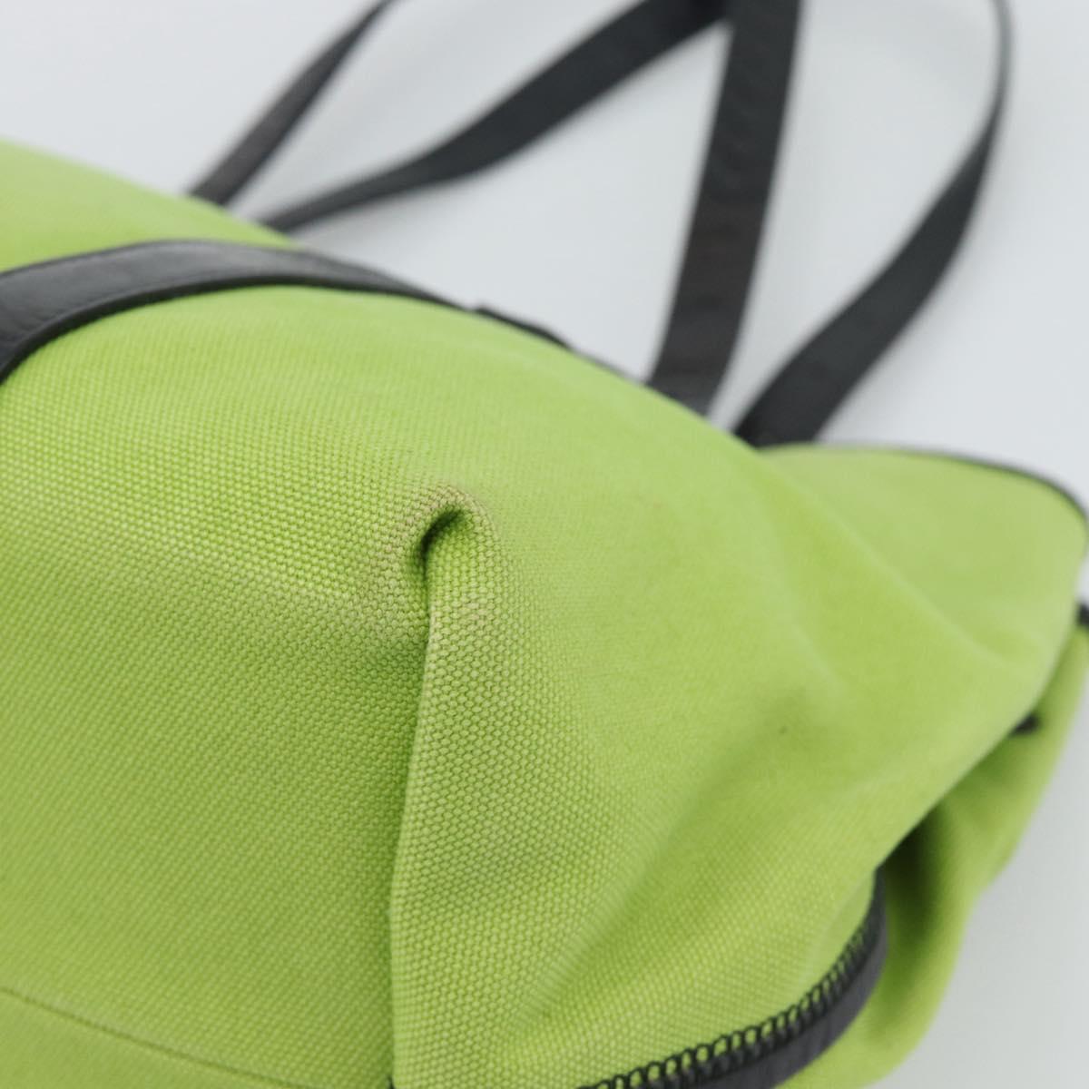 BOTTEGA VENETA Tote Bag Canvas Green Black 256763 Auth bs35773