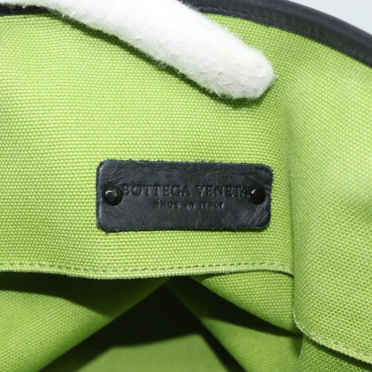 BOTTEGA VENETA Tote Bag Canvas Green Black 256763 Auth bs35773