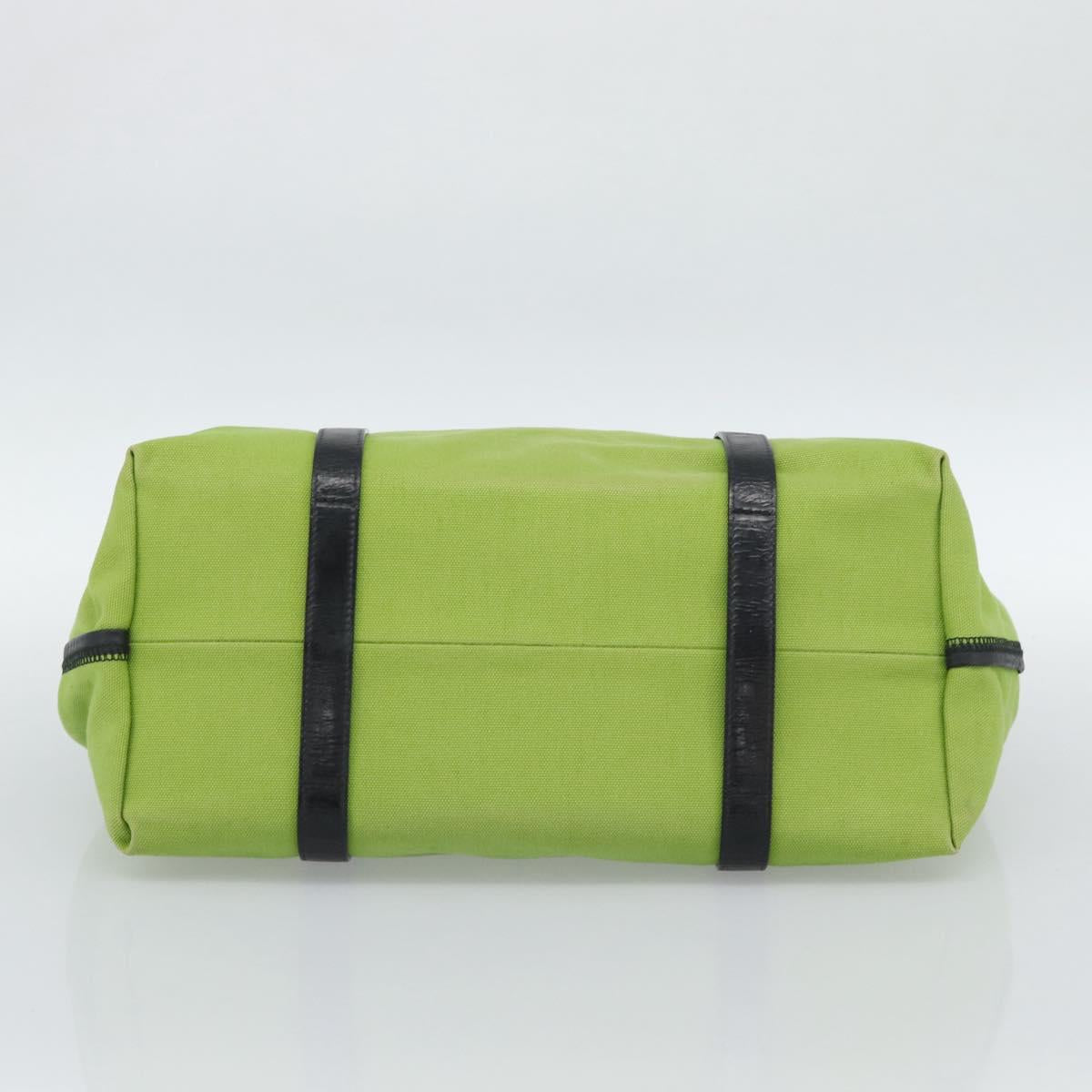 BOTTEGA VENETA Tote Bag Canvas Green Black 256763 Auth bs35773