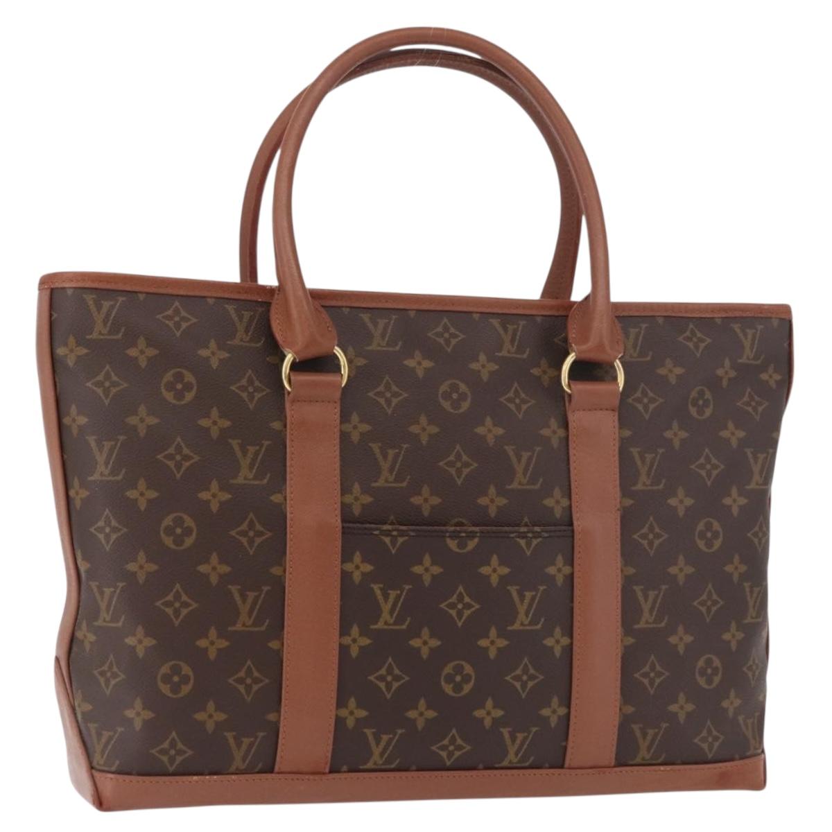 LOUIS VUITTON Monogram Sac Weekend PM Tote Bag M42425 LV Auth bs35779