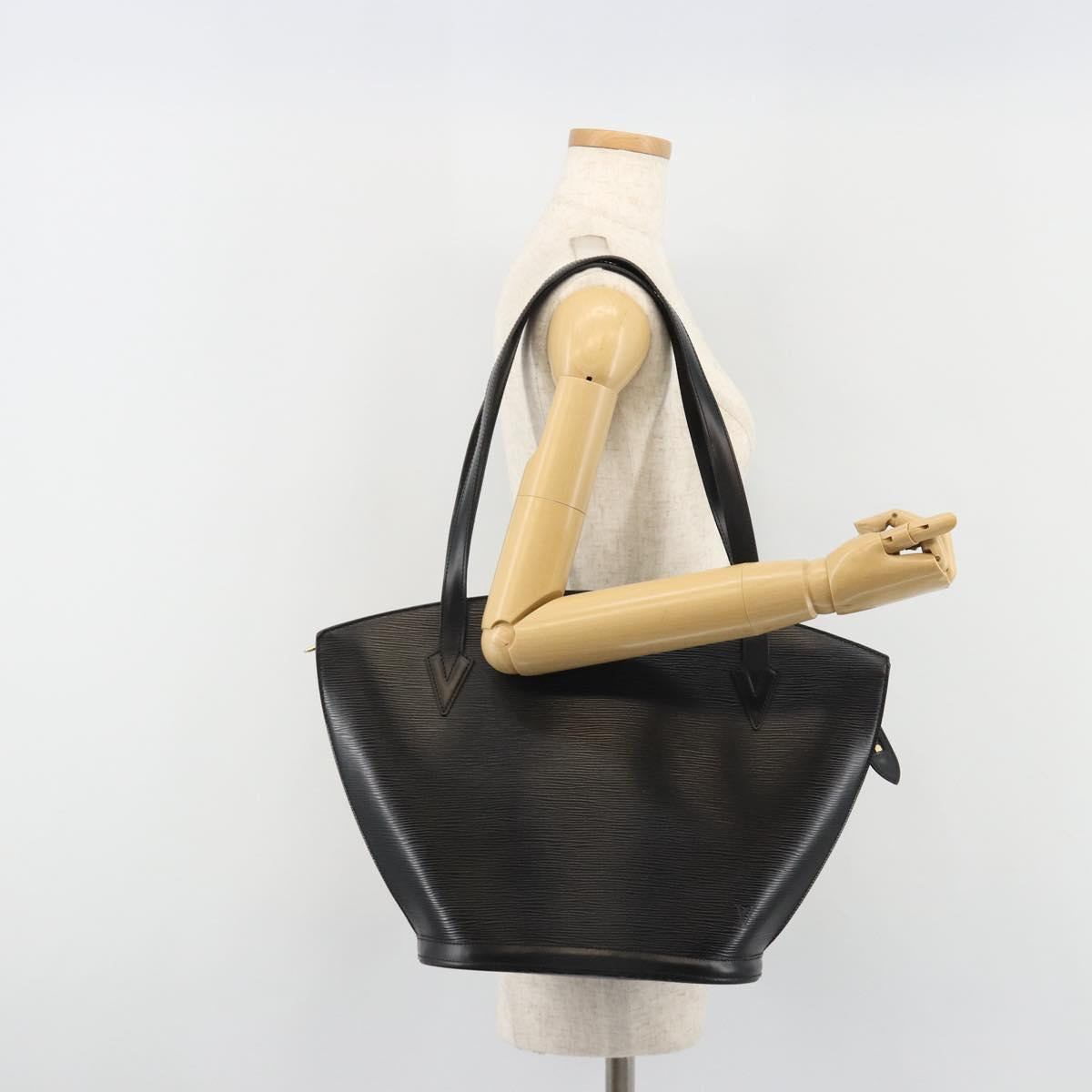 LOUIS VUITTON Epi Saint Jacques Shopping Shoulder Bag Black M52262 Auth bs35780V