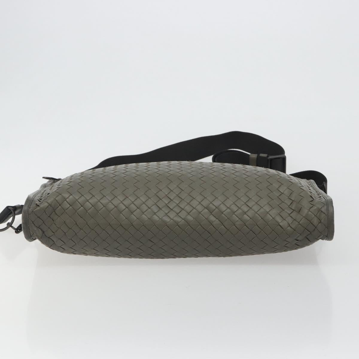 BOTTEGA VENETA INTRECCIATO Business Bag Leather 2way Gray Auth bs35785