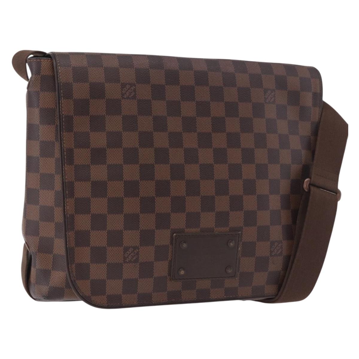 LOUIS VUITTON Damier Ebene Brooklyn MM Shoulder Bag N51211 LV Auth bs35787A