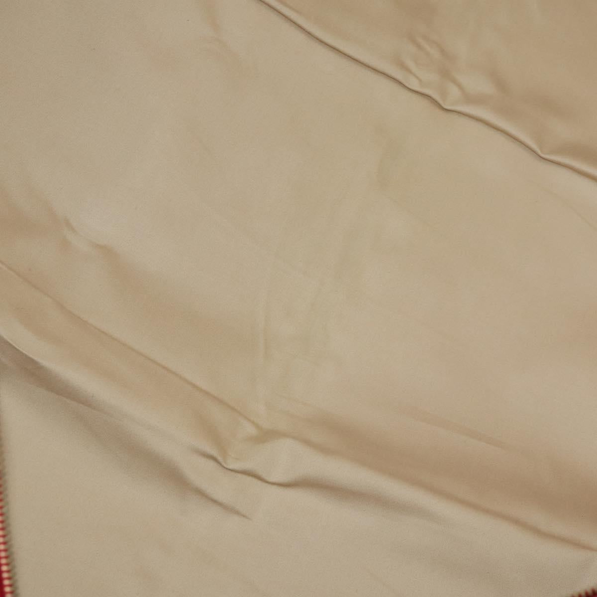 HERMES Garment Cover Canvas Leather Beige Gold Auth bs35793V
