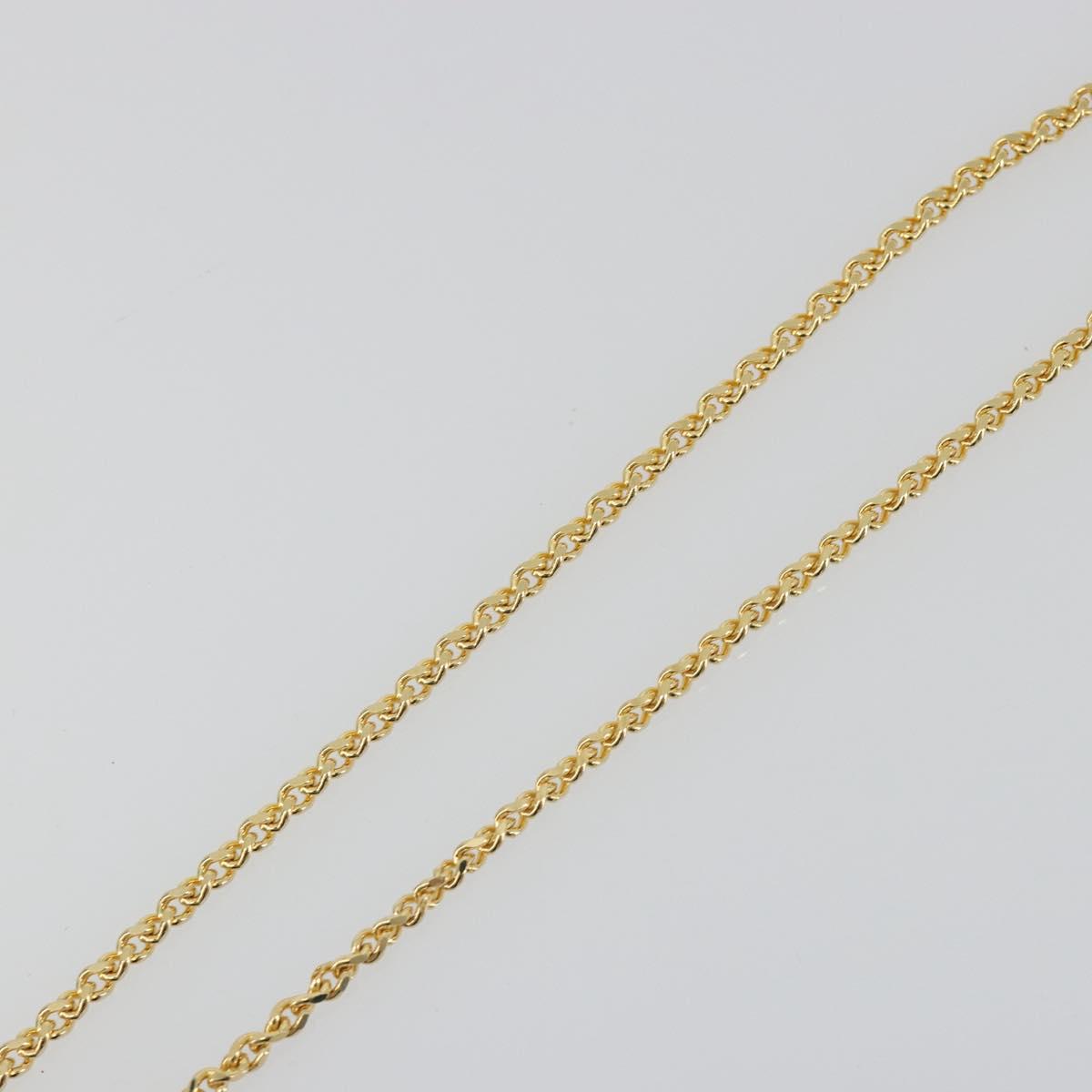 SAINT LAURENT Necklace Metal Gold Tone Auth bs35794
