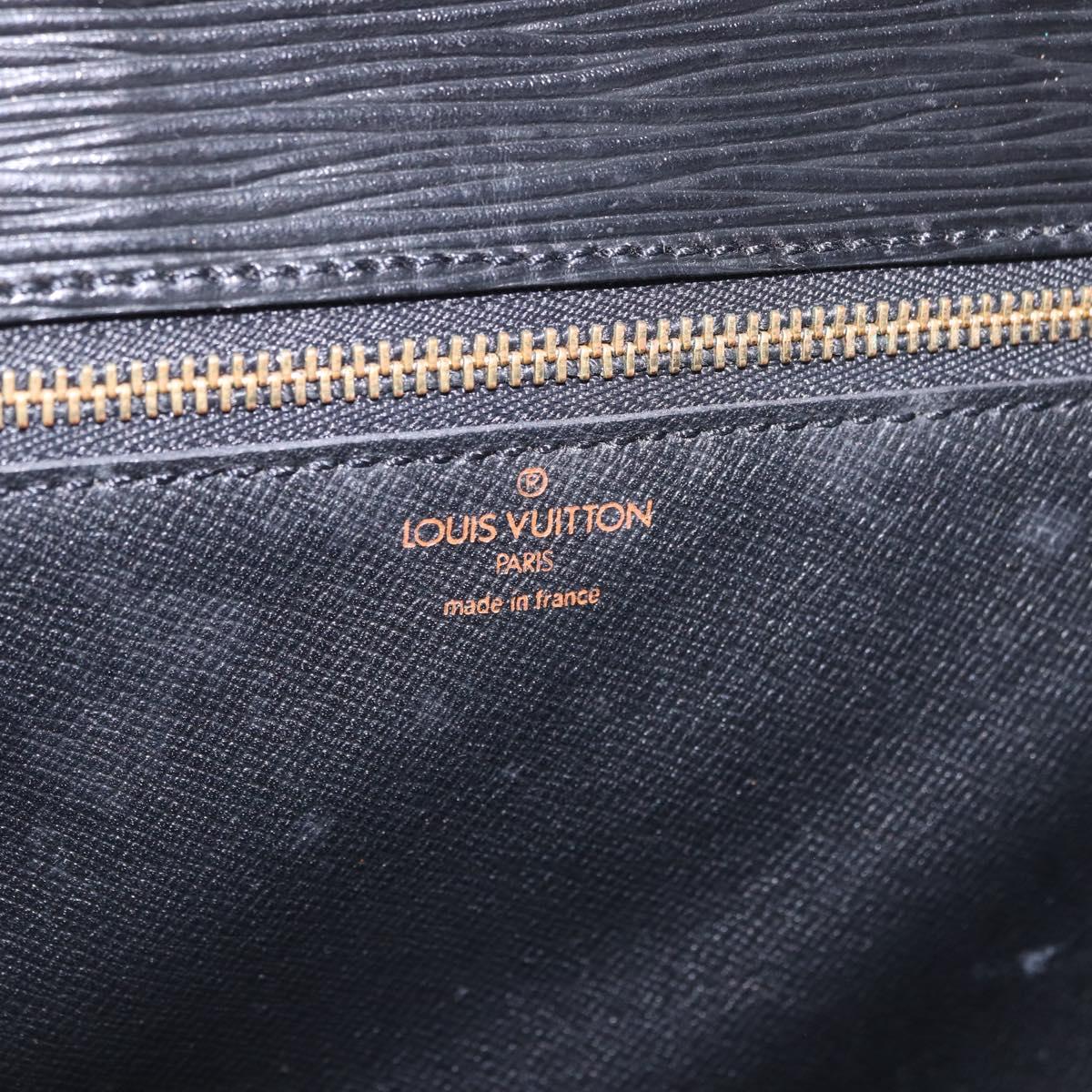 LOUIS VUITTON Epi Sellier Dragonne Clutch Bag Black M52612 LV Auth bs35798A