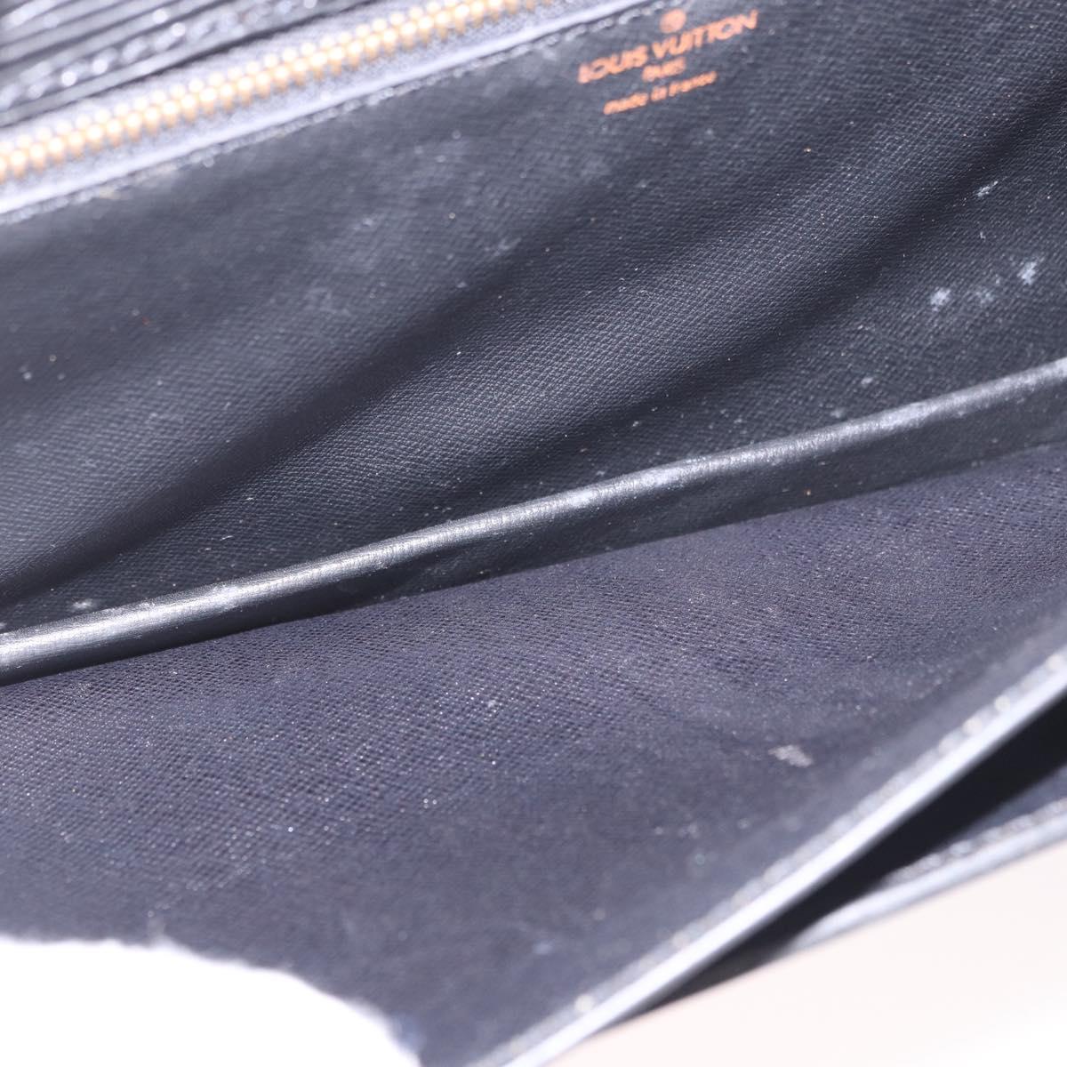 LOUIS VUITTON Epi Sellier Dragonne Clutch Bag Black M52612 LV Auth bs35798A