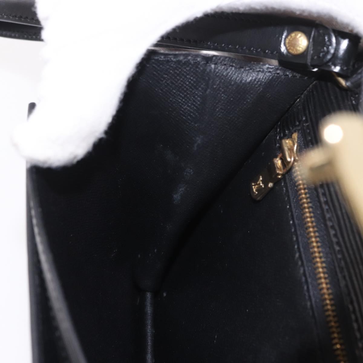 LOUIS VUITTON Epi Sellier Dragonne Clutch Bag Black M52612 LV Auth bs35798A