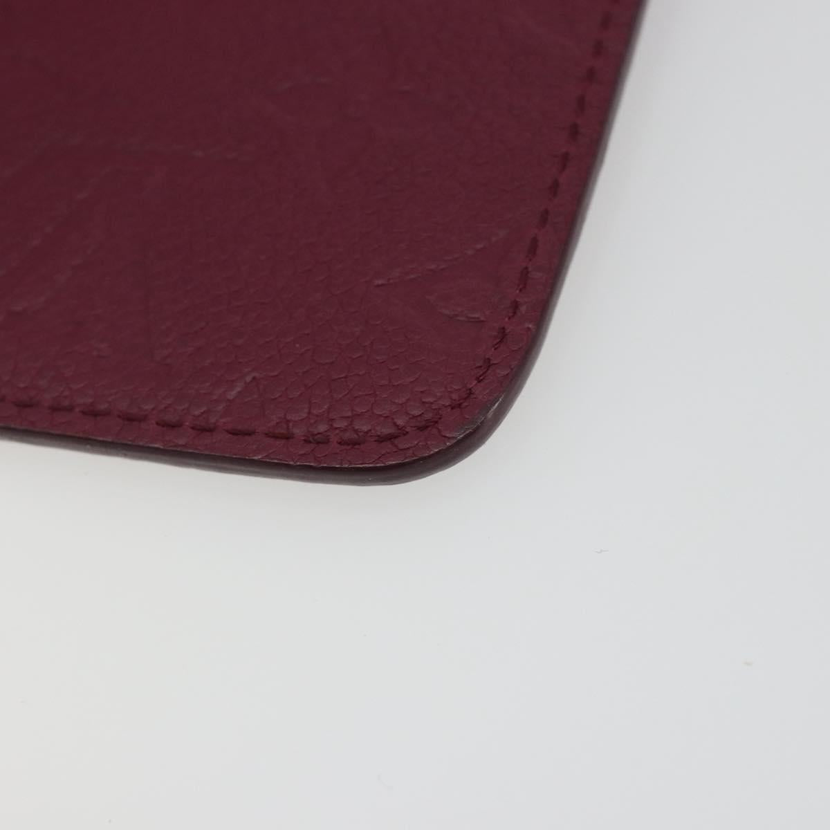 LOUIS VUITTON Monogram Empreinte Phone Soft Case Wine Red M60375 Auth bs35802V