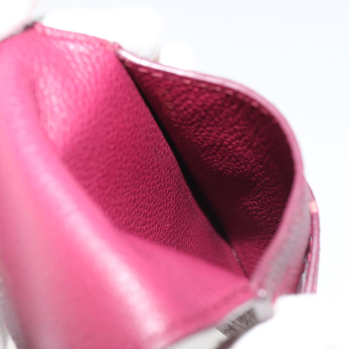 LOUIS VUITTON Monogram Empreinte Phone Soft Case Wine Red M60375 Auth bs35802V