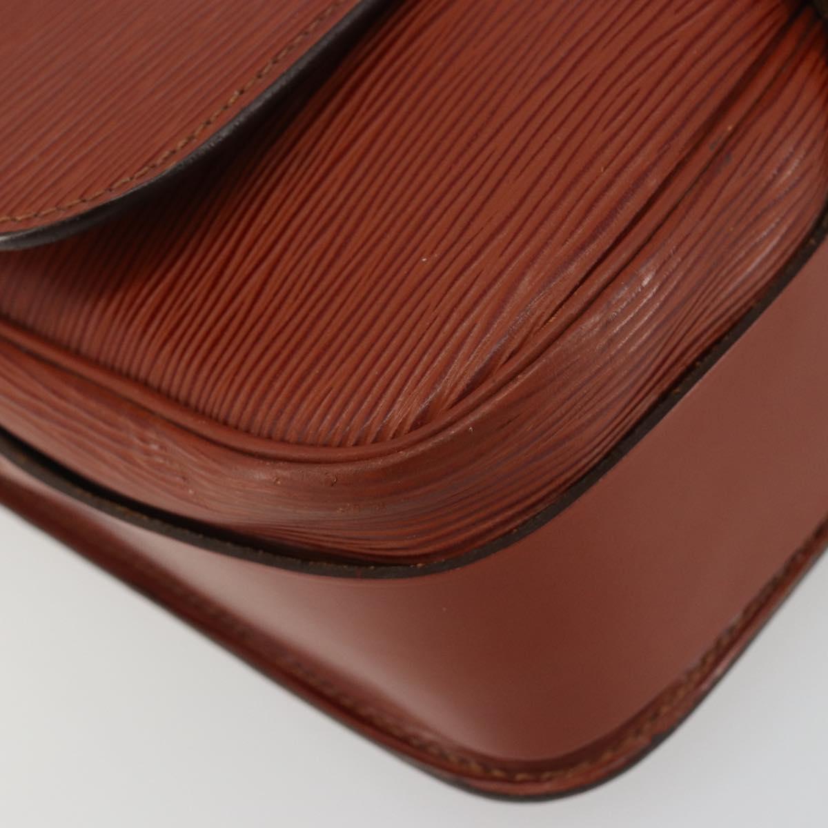 LOUIS VUITTON Epi Cartouchiere MM Shoulder Bag Brown M52243 LV Auth bs35803