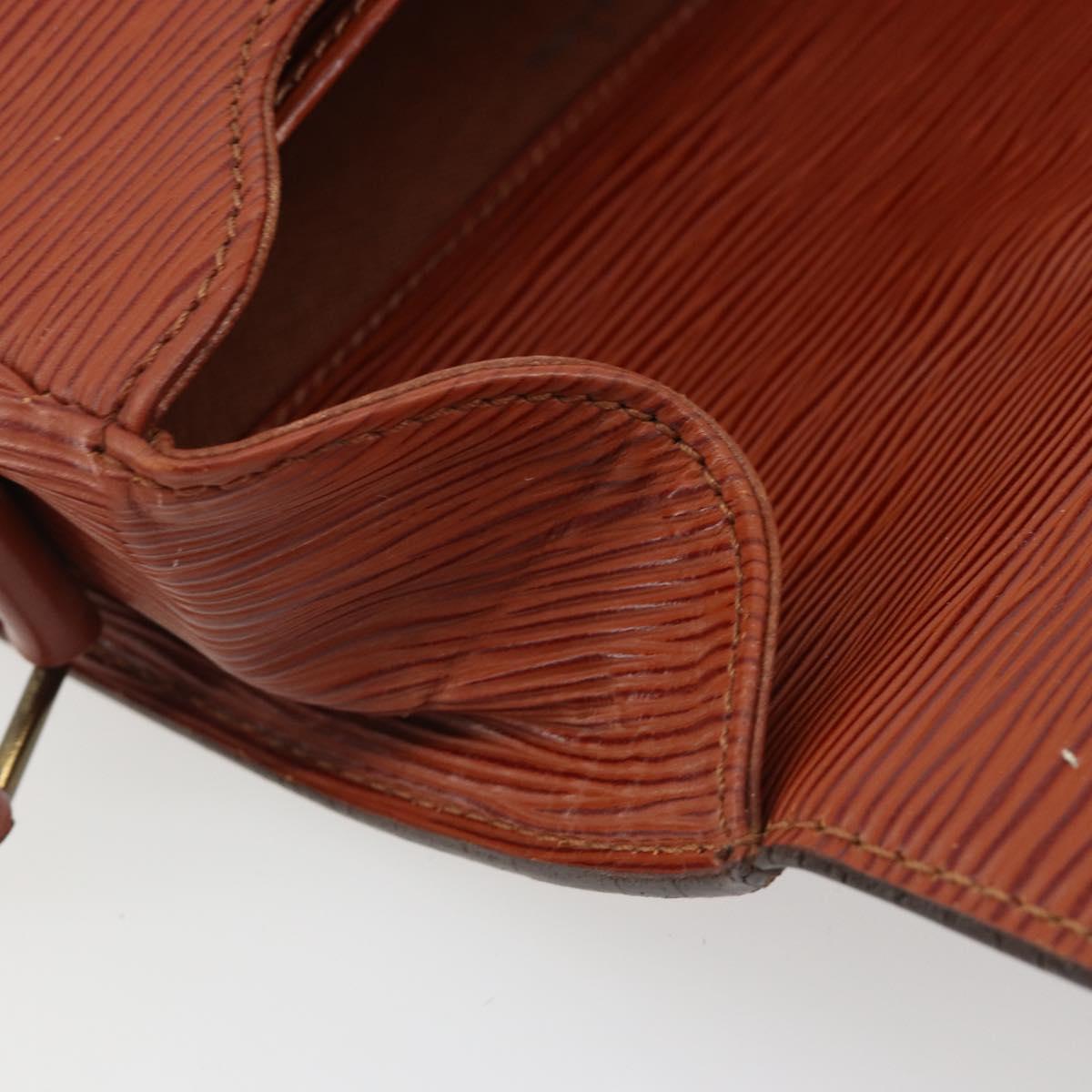 LOUIS VUITTON Epi Cartouchiere MM Shoulder Bag Brown M52243 LV Auth bs35803